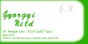 gyorgyi mild business card